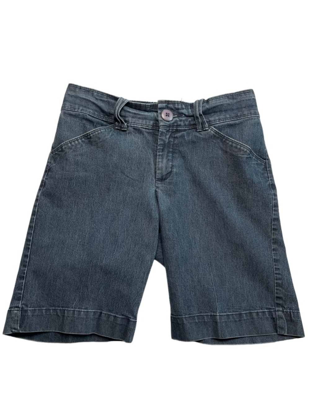 LEE Platinum Label Naturally Slimming Bermuda Shorts Blue Denim Stretch Size 4P